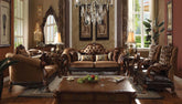 Dresden Golden Brown Velvet & Cherry Oak Sofa Model 52095 By ACME Furniture